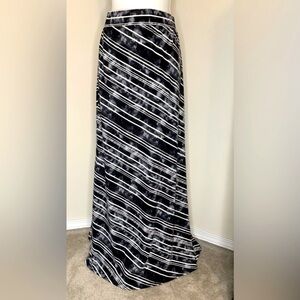 Joe.B by Joe Benbasset Maxi Skirt Women Boho Black White Tie Dye Size Medium